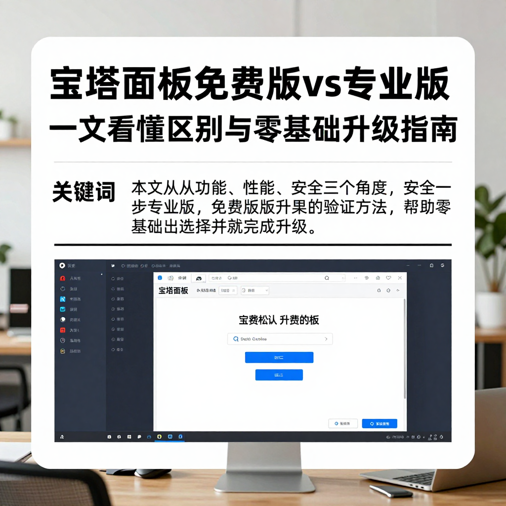 宝塔面板免费版vs专业版,一文看懂区别与零基础升级指南